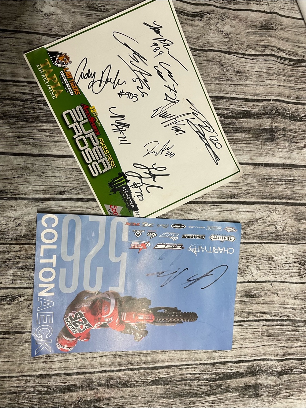 Autographed signed 8x12 motocross posters good condition